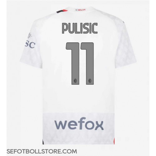 AC Milan Christian Pulisic #11 Replika Bortatröja 2023-24 Kortärmad